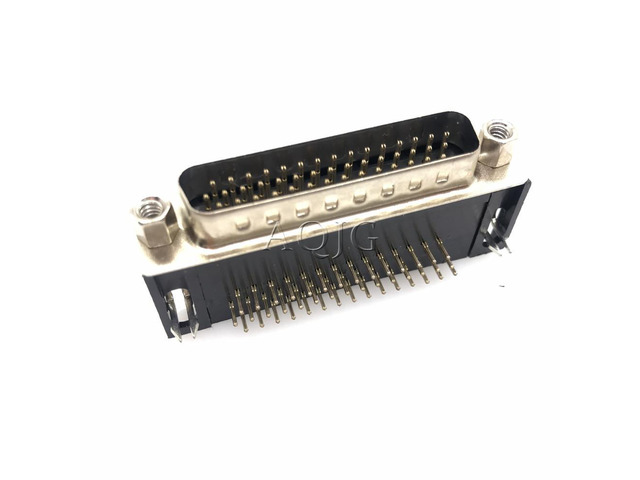 1PCS DB44 MALE PCB Mount serial port CONNECTOR RIGHT ANGLE D-Sub CONNECTORS 44pin plug jack Adapter 3 Rows 44 PIN 44p