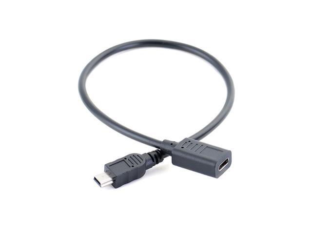30cm Mini USB Male to Type-c Female Charge Data Adapter Cable Cord Adapter