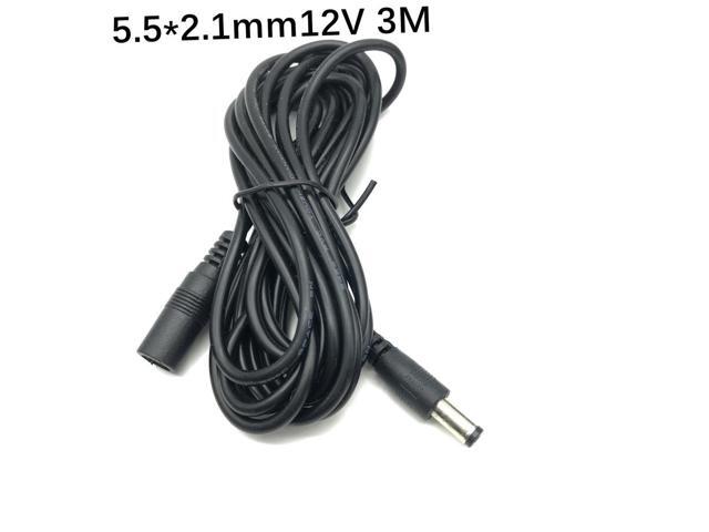 CCTV DC Power Cable Extension Cord Adapter 12V Power Cords 5.5mmx2.1mm For Camera Power Extension Cord 3M