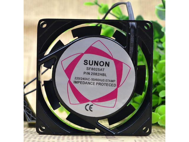 8025 AC Cooling Fan SF8025AT 2082HSL 8025 80mm Sleeve Bearing 220-240V AC 2-Wire Case Cooling Fan R9CD