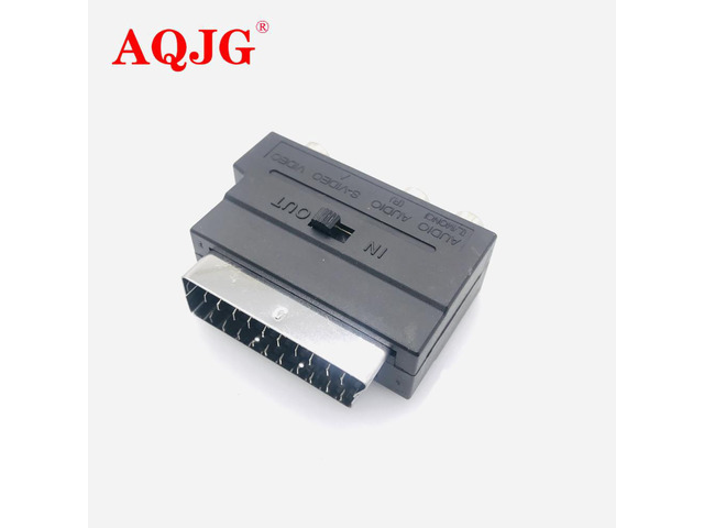 RGB Scart to 3 RCA S-Video Adapter Composite RCA SVHS S-Video AV TV Audio For Video DVD Recorder TV Television Projector