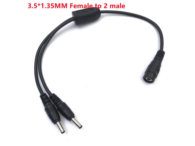 DC3.5*1.35mm power cord male to female For network camera cables one out, two transfer cables, copper 30cm