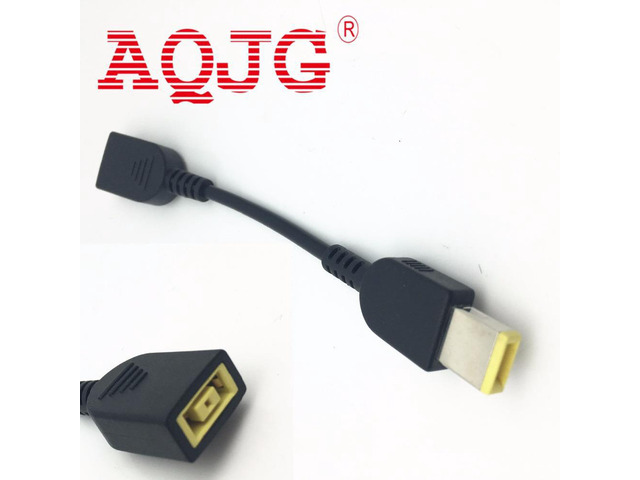 DC Square Male Plug To Square Female Connector Cable For Lenovo IdeaPad Charger Adapter
