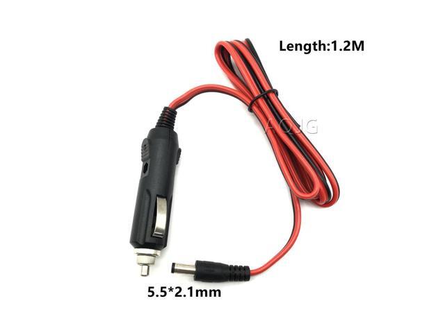 12V 5A DC Car Cigarette Lighter Charger With Fuse Universal Power Adapter DC Plug 5.5x2.1mm Cable 1.2m Current
