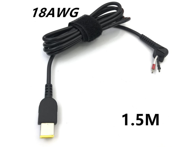 18AWG Plug Connector Cord Laptop Power Cable For Lenovo IdeaPad Square Connector Charger Laptop Adapter Pc Cable Notebook 1.5M