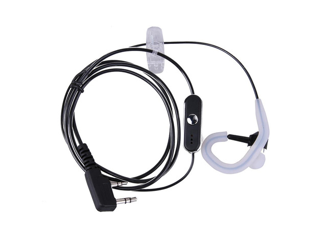 2 Pin Interphone Earpiece Headset PTT MIC Headphones Earphones Single Ear For BAOFENG KENWOOD Retevis HYT Radio Walkie Talkie