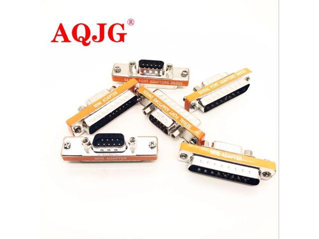 DB9 DB25 Male to Male Adapter D9/D25 Serial Port Adaptor 9Pin/25Pin Male Connector 9P/25P Convert protect joint AQJG cross jack