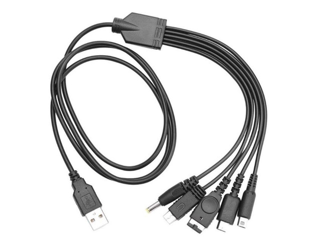 5 in 1 USB Charging Cable for Nintend 3DS XL NDS Lite NDSI LL WII U Charger for Nintendo GBA for Sony PSP 1000/ 2000 cable