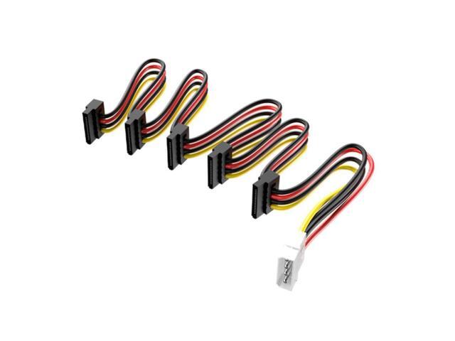 1 to 5 SATA Power Cable Adapter Splitter Cables Hard Drive Supply Cord Hard Drive Power Supply Splitter Cable Cord