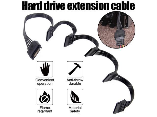 SATA 1 to 5 SATA Hard Disk Power Supply Splitter Adapter Cable Cord Replacement for PC Sever 15 Pin SATA Power Adapter