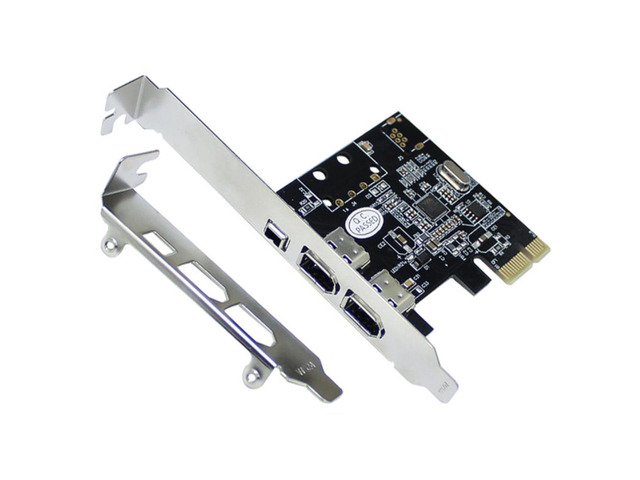 PCI-E 1X to 16X 1394 DV Video Capture Card with 6 Pin to 4 Pin Firewire Adapter Desktop Computer 3 Port PCI-E 1X 1394 Card