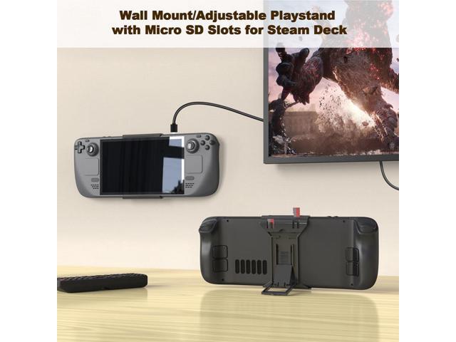 Game Console Holder Portable Desktop Bracket Non-Slip Console Host Bracket Wall Mounted Game Accessories for Steam Deck