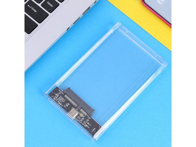 VKTECH Transparent 2.5'' HDD Case USB 3.1 Type-C to SATA Adapter External Hard Drive Enclosure Mobile HDD Box SSD Hardisk Case
