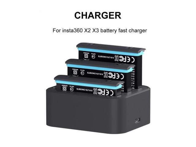 Charger Hub 3-Slots USB Charger 12V 3A Quick Charge Action Camera Accessories Portable for Insta360 X2 X3