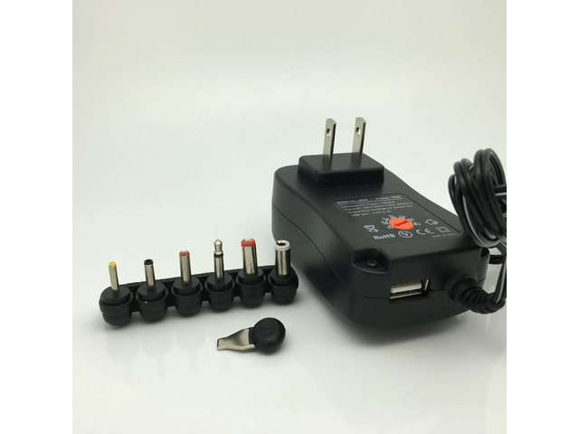 1PCS 30W Universal AC Wall Plug in Power Adapter 3v 4.5v 5v 6v 7.5v 9v 12v 2.5A charger with 6pieces tip Switching power supply