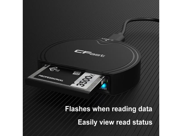 Rocketek Card Reader Adapter 10Gbps High-speed Transmission Portable Memory Card Adapter Support for CFast/SD Cards