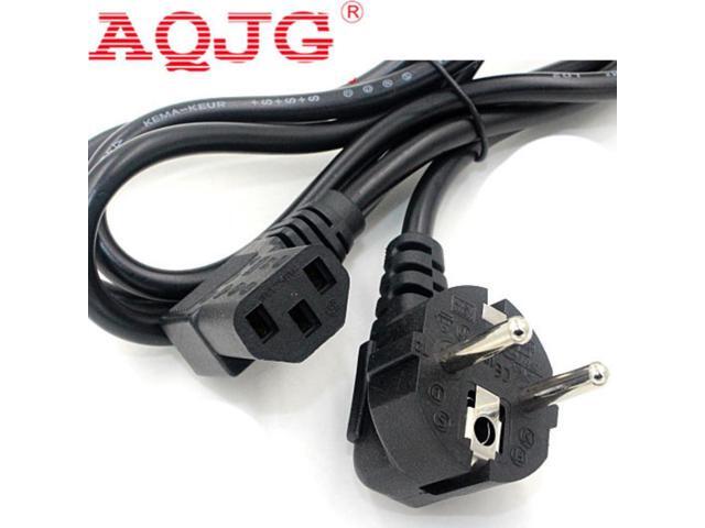 EU PDU UPS AC Power Cord,European 3Pin Male Plug to IEC 320 C13 Up Angled Power Adapter Cable For Wall Mount TV
