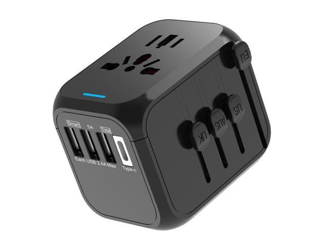 Universal Travel Plug Adapter Three USB Ports One Type C Port Socket Power Worldwide Charger for Household Outdoor