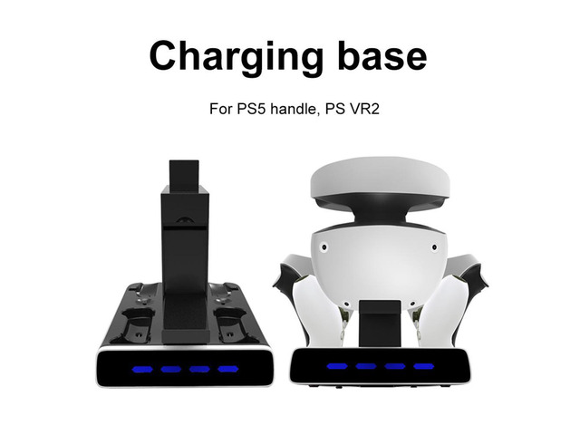 Controller Charger Professional Gamepad Charging Stand With Display Light Charging Station Storage Helmet Bracket for PS5 PS VR2