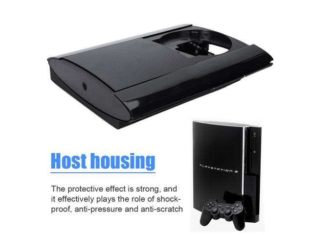 Complete Game Console Case Full Kit Replacement Housing Console Faceplate Cover Black with Screws for PS3 Super Slim 4K 4000