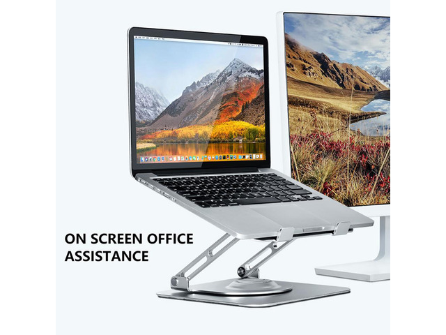 Foldable Laptop Stand 360 Rotating Cooling Bracket Support Portable Liftable Laptop Cooling Holder Aluminum Alloy for 10-17 Inch