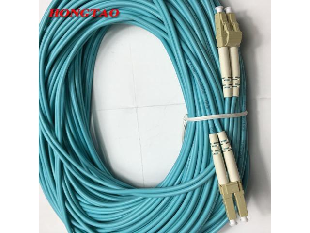 110M LC-LC DUPLEX 10 GIGABIT 50/125 MULTIMODE FIBER OPTIC CABLE OM3 AQUA 10GB,PATCH CORD JUMPER
