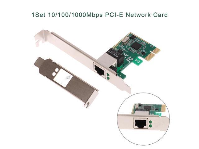 1Set 10/100/1000Mbps Gigabit Ethernet PCI Express PCI-E Network Card RJ-45 LAN Adapter Converter Network Controller