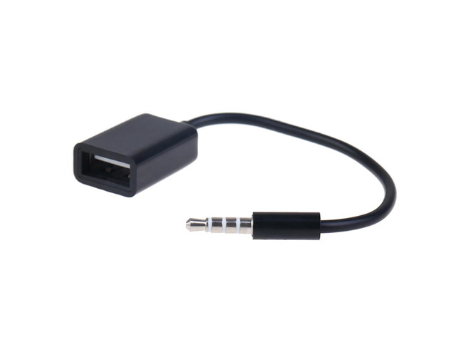 3.5mm Car MP3 Male AUX Audio Plug Jack To USB 2.0 Female Converter Cable Cord