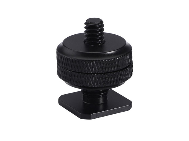 1/4' 3/8' Dual Nuts Tripod Mount Screw Camera Hot Shoe Mount Adapter Stand