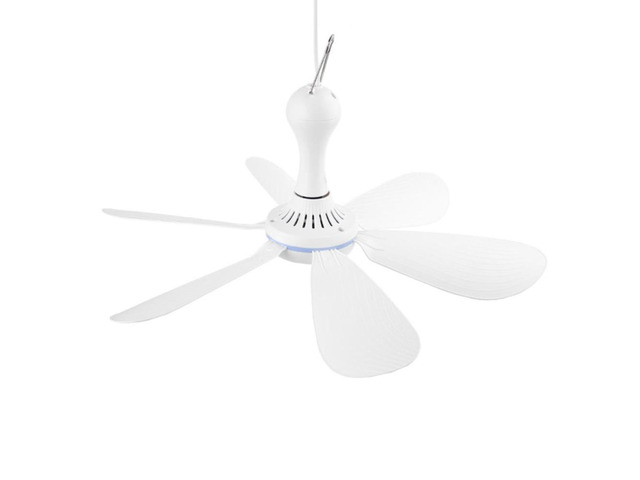 Summer Silent Ceiling Fans 16.5in USB 5V 5W Quiet Hanging Fan 333RPM Camping Fan