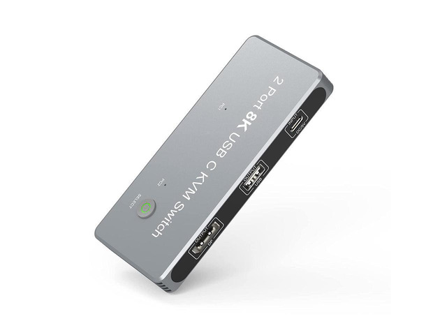 KEHIPI USB-C 8K KVM Switch DP 1.4 2xUSB-C PC to One DisplayPort Dual Monitor 8K@60Hz 4K@144Hz 3X USB2.0 Shared Mouse Keyboard Printer 2-in/4-out...