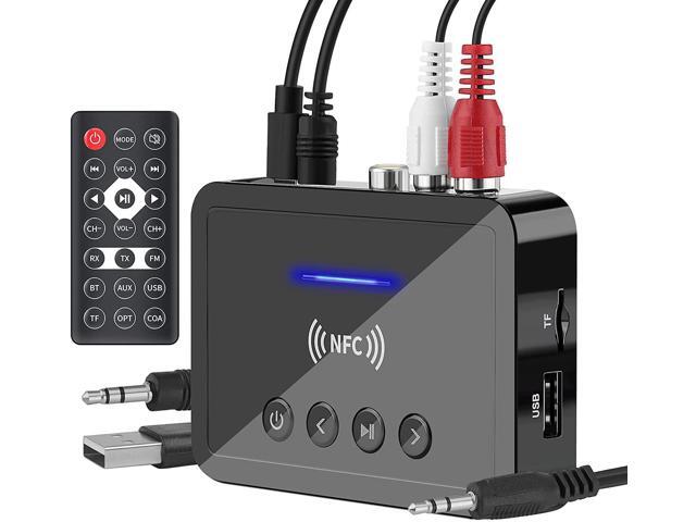Bluetooth 5.0 Transmitter Receiver 3 in 1 Bluetooth Adapter 3.5mm AUX RCA Optical USB for Wireless HiFi Stereo Audio Music Compatible with.