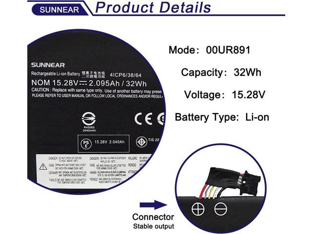 00UR891 SB10L84122 Battery Replacement for Lenovo ThinkPad T570 T580 P51S P52S ytpe 20H9 20HA 20JX 20JW 20L9 20LA Series internal battery 00UR890...