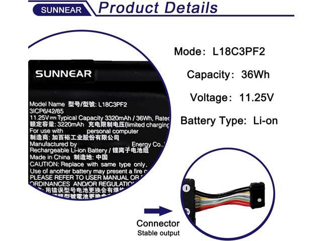 L18C3PF2 36Wh Battery Replacement for Lenovo Ideapad L340-15API L340-15IWL Touch L340-17API L340-17IWL Series Laptop L18L3PF1 L18M3PF2 L18D3PF1...