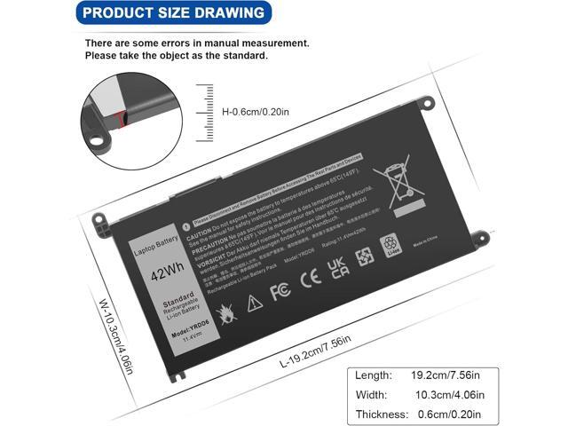 YRDD6 Battery for Dell inspiron 15 3000 Series 3583 3593 3582 3584 3501,inspiron 15 5000 Series 5582 5584 5593 5594 5598 5585 14 3493 5481 5482...