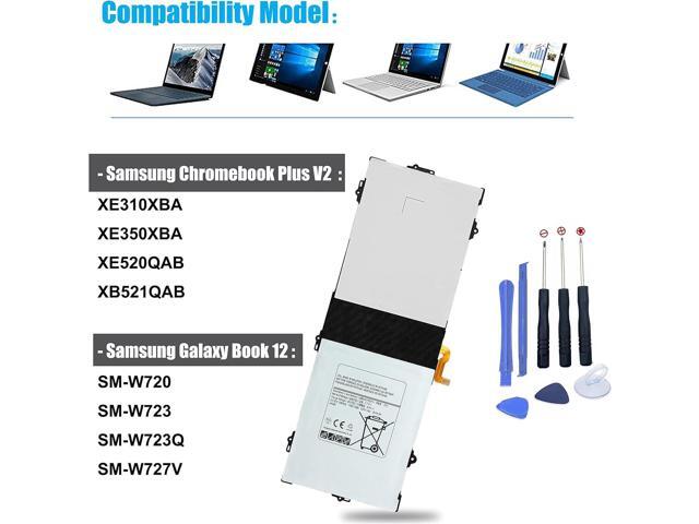 EB-BW720ABE Battery EB-BW720ABA for Samsung Chromebook Plus V2 XE310XBA XE350XBA XE520QAB XB521QAB XE525QBB XE520QAA K01US K02US K03US K04US KA1US...