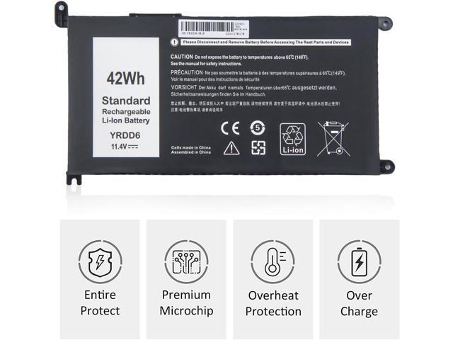 Amanda 42Wh YRDD6 1VX1H Battery for Dell Inspiron 5482 5485 7586 3583 5491 5591 5481 3310 2-in-1 5593 5480 3493 3593 3793 3582 5581 5584 5590 3584...
