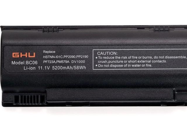 GHU 58W Battery 367759-001 367760-001 383492-001 383493-001 Compatible with HP Pavilion DV1000 DV1200 DV1400 DV4000 DV5000 Compaq Presario C300...