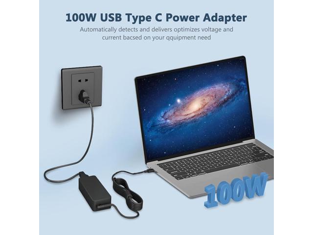 100W Universal USB-C Power Adapter Fast Charger, Compatible with Mac Book Pro/Air 16, 15, 14, 13 Inch,Mac Book Air 13 Inch 2021 2020 2019 2018,iPad...