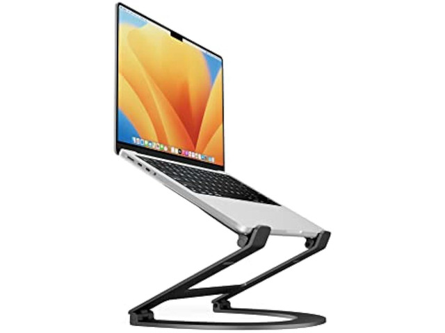 Twelve South Curve Flex Ergonomic Height & Angle Adjustable Aluminum Laptop/MacBook Stand/Riser, fits 10-17, Folds Flat for Portability -Travel...