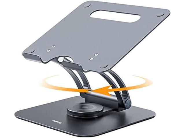 Nulaxy 360 Rotating Laptop Stand for Desk, Laptop Riser Adjustable Height and Angle, Foldable and Portable Travel Laptop Stand, Holds up to 22lbs,.