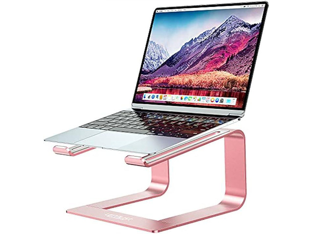Urmust Laptop Stand for Desk Aluminum Computer Stand for Laptop Riser Holder Notebook Stand Compatible with MacBook Air Pro, Dell, HP, Lenovo...