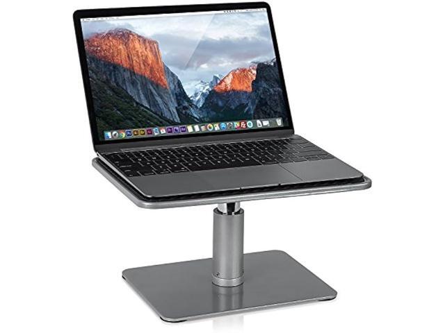 Mount-It! Adjustable Height Laptop Stand for MacBook Pro Wide Platform Laptop & Monitor Desk Riser Ergonomic Desk Riser Stand for MacBook and.
