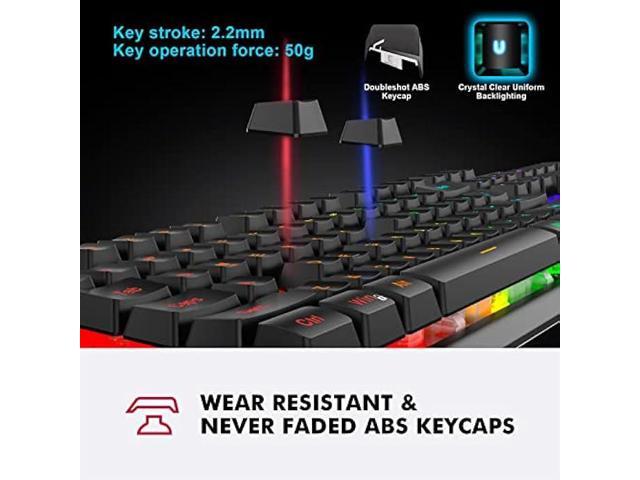 NPET K10 Wired Gaming Keyboard, LED Backlit, Spill-Resistant Design, Multimedia Keys, Quiet Silent USB Membrane Keyboard for Desktop, Computer, PC...