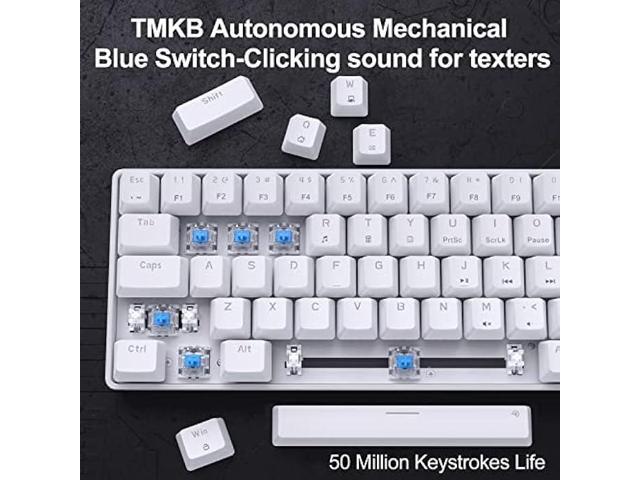 DIERYA T68SE 60% Gaming Mechanical Keyboard,Ultra Compact Mini 68 Key with Blue Switches Wired Keyboard,Anti-Ghosting Keys, for Windows Laptops and...