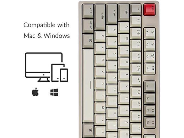 Keychron C2 Full Size Hot-swappable Wired Mechanical Keyboard Compatible with Mac, Keychron Red Switch, 104 Keys ABS Retro Color Keycaps Gaming...