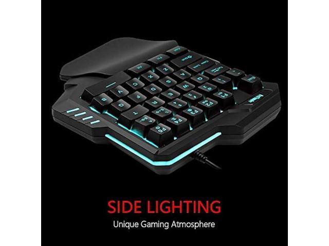 RedThunder One Handed Gaming Keyboard RGB Backlit 35 Keys Portable Mini Gaming Keypad Ergonomic Game Controller for PC Gamer