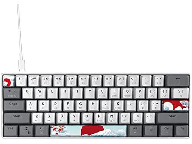 Owpkeenthy RGB Mechanical Keyboard 60 Percent Red Switches, Ultra-Compact Mini Wired Gaming Keybaord with Backlit PBT Dye-Sub Keycaps for...