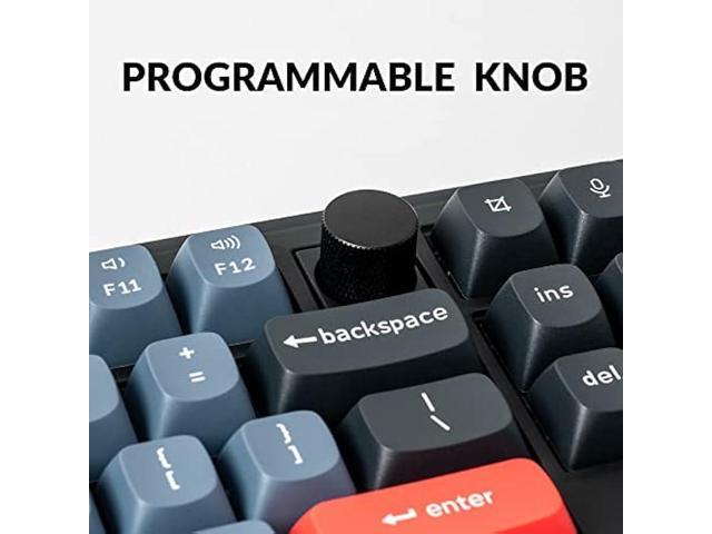 Keychron V3 Wired Custom Mechanical Keyboard Knob Version, TKL QMK/VIA Programmable Macro with Hot-swappable Keychron K Pro Brown Switch Compatible...