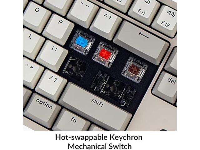 Keychron C2 Full Size Hot-swappable Wired Mechanical Keyboard Compatible with Mac, Keychron Red Switch, 104 Keys ABS Retro Color Keycaps Gaming...